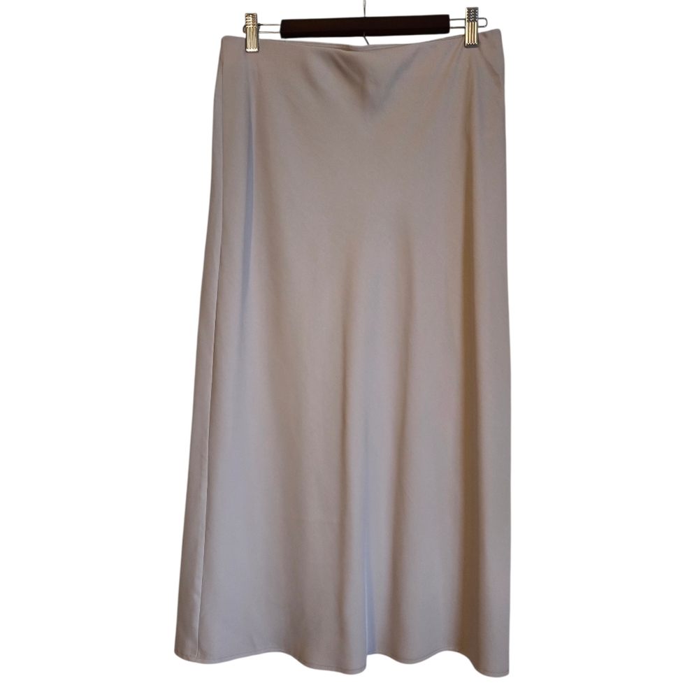 A New Day Elegant Cream Maxi Midi Skirt